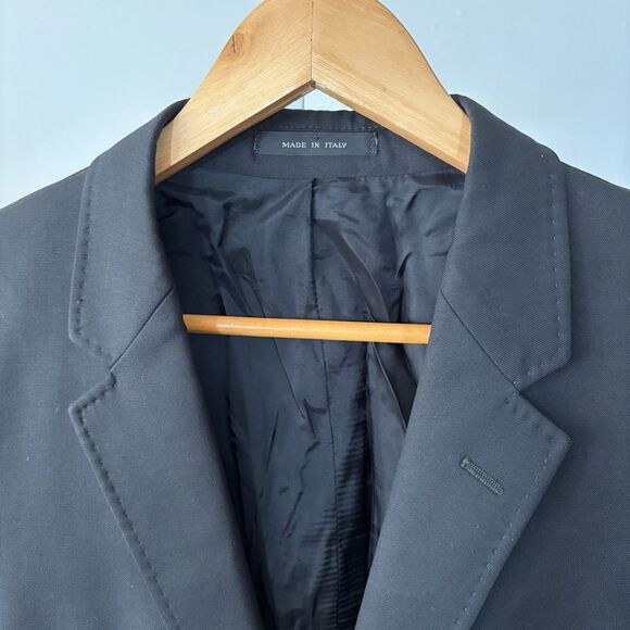 Emporio Armani size 50R Men's Black Suit Blazer Jacket quiet luxury 100% wool - Picture 2 of 10